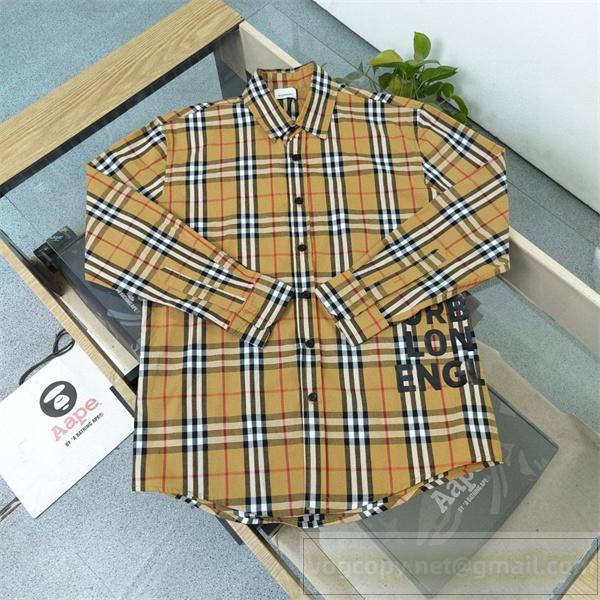 バーバリー 偽物 ロンドン チェックシャツ クラシック 上質 シック モダン BURBERRY