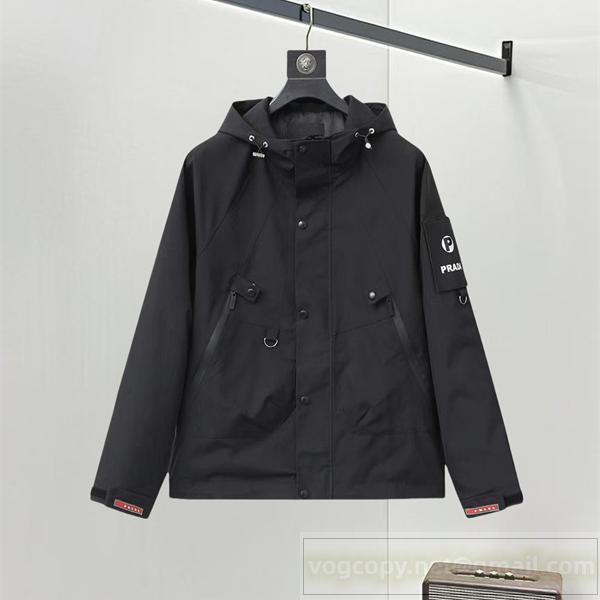 PRADA スーパーコピー モダン シック フード付きブルゾン シンプル プラダ