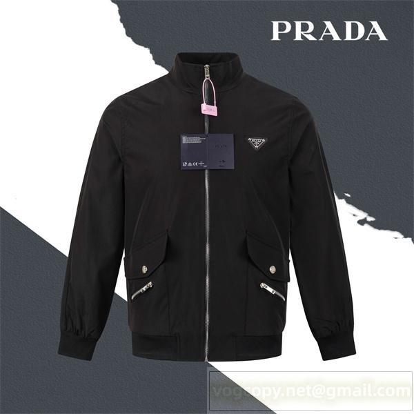 話題 PRADA 偽物 高級 洗練 ジャケット スタンドカラー 新登場 数量限定 プラダ