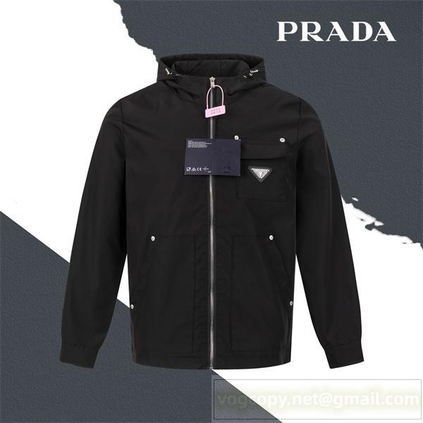 プラダ スーパーコピー シック モダン フード付きジャケット 着心地抜群 PRADA