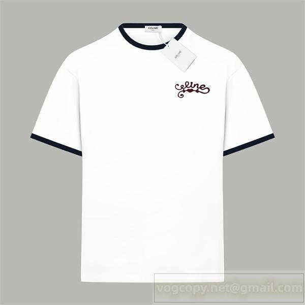CELINE スーパーコピー Tシャツ シンプル 軽快 エレガント 涼感 刺繍 夏コーデ セリーヌ