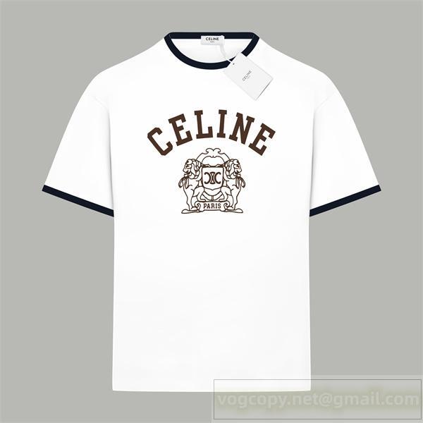 セリーヌ コピー Tシャツ カジュアル 上質 ファッション性 豊富 エンブレム流行必須 CELINE