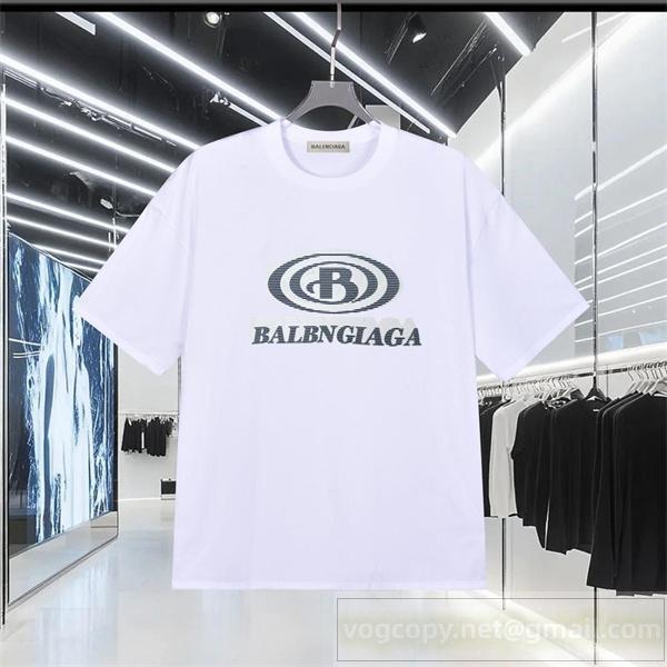 BALENCIAGA スーパーコピー ダブルB エンブレム 快適 シンプル Tシャツ バレンシアガ