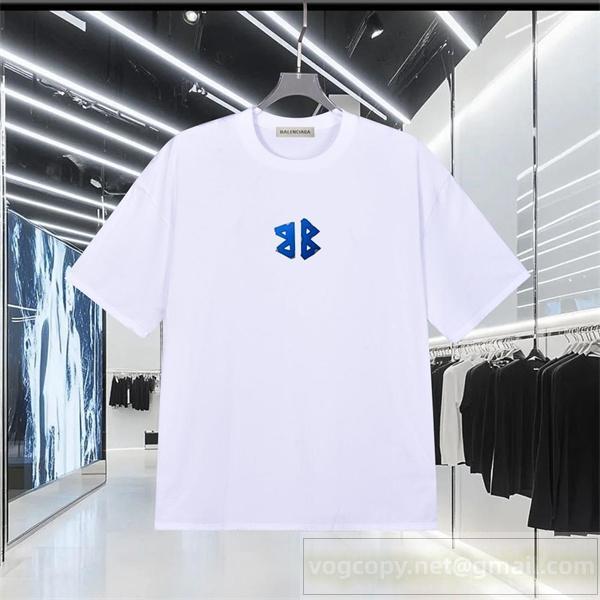 バレンシアガ 偽物 レトロロゴ クラシカル 軽量 涼感 ベーシック Tシャツ BALENCIAGA