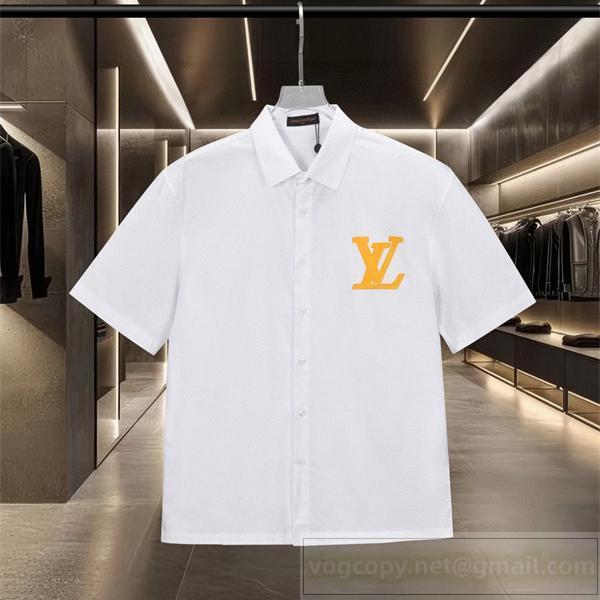 ルイヴィトン コピー シャツ スタイリッシュな 大胆な ビッグロゴ LOUIS VUITTON