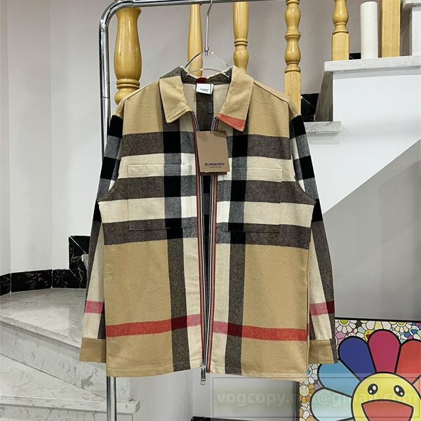 BURBERRY コピー チェック柄 ジップアップ ジャケット クラシック 高級感 バーバリー
