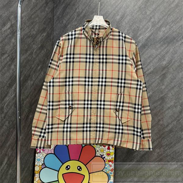 バーバリー 偽物 チェック柄 長袖 カジュアル ジャケット ベーシック 上質 BURBERRY