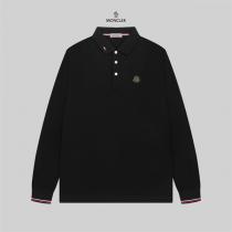 MONCLER 偽物 ワンポイントロゴ  ポロシャツ トリコロールアクセント付き ベーシックモンクレール