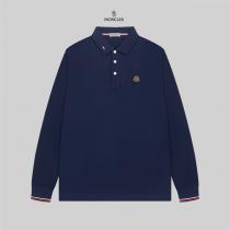 MONCLER 偽物 ワンポイントロゴ  ポロシャツ トリコロールアクセント付き ベーシックモンクレール