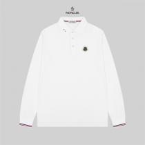 MONCLER 偽物 ワンポイントロゴ  ポロシャツ トリコロールアクセント付き ベーシックモンクレール
