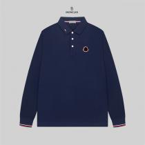 モンクレール コピー ロングスリーブ ポロシャツ ミニマルサークルロゴ  高級カジュアル お洒落 MONCLER