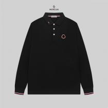 モンクレール コピー ロングスリーブ ポロシャツ ミニマルサークルロゴ  高級カジュアル お洒落 MONCLER