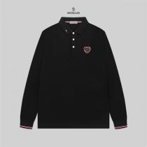 MONCLER スーパーコピー ロングスリーブ ポロシャツ ハートロゴ刺繍入り アクセント 高級感 モンクレール