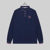 MONCLER スーパーコピー ロングスリーブ ポロシャツ ハートロゴ刺繍入り アクセント 高級感 モンクレール