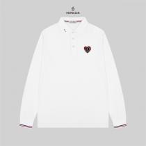 MONCLER スーパーコピー ロングスリーブ ポロシャツ ハートロゴ刺繍入り アクセント 高級感 モンクレール