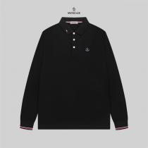 モンクレール スーパーコピー エンブレムステッチ ロングスリーブポロシャツ ミニマル×上質 MONCLER