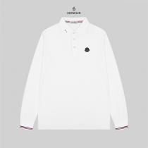 モンクレール スーパーコピー エンブレムステッチ ロングスリーブポロシャツ ミニマル×上質 MONCLER