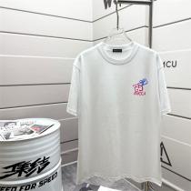  バレンシアガ スーパーコピー Tシャツ モダンロゴ刺繍入り ダークカラー カジュアルスタイル BALENCIAGA