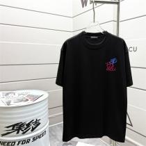  バレンシアガ スーパーコピー Tシャツ モダンロゴ刺繍入り ダークカラー カジュアルスタイル BALENCIAGA