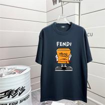  フェンディ コピー Tシャツ ストリート風ポップアートBOXキャラプリント 高級感あふれるブラック FENDI