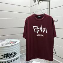  FENDI スーパーコピー Tシャツ ローマロゴ手書き風デザイン クラシック カジュアルモード系 フェンディ