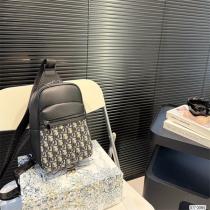 DIOR スーパーコピー レザー×オブリークキャンバス スリングバッグ モノグラムショルダー ディオール