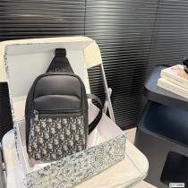 DIOR スーパーコピー レザー×オブリークキャンバス スリングバッグ モノグラムショルダー ディオール