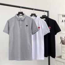 AMI PARIS スーパーコピー ポロシャツ メンズ 半袖 ハートAロゴ刺繍入り カジュアル アミ パリス
