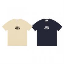 アミ パリス 偽物 Tシャツ メンズ クラシックロゴプリント カジュアル クルーネック 夏新作 AMI PARIS