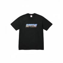 SUPREME コピー Tシャツ フォトグラフィックロゴ入り ブラック 半袖 ストリート限定デザイン シュプリーム