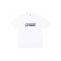 SUPREME コピー Tシャツ フォトグラフィックロゴ入り ブラック 半袖 ストリート限定デザイン シュプリーム
