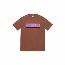 シュプリーム スーパーコピー Tシャツ カラフルボックスロゴ 世界に有名なデザイン ブラウン SUPREME