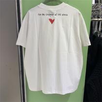  ジルサンダースーパーコピー Tシャツ ミニマルロゴ＆ハートメッセージ刺繍 バックアート モード JIL SANDER