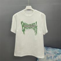 バレンシアガ コピー Tシャツ 滴落風ロゴプリント ユニセックス カジュアル 高品質コットン BALENCIAGA