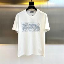  VERSACE コピー Tシャツ チェック柄×フラワー調モチーフ融合 ブラック＆ホワイト ヴェルサーチ