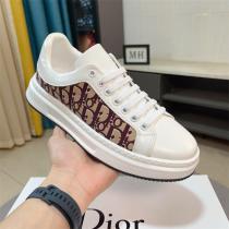 ディオール コピー スニーカー オブリーク柄 キャンバス×レザー ロートップカジュアルシューズ  DIOR