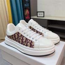 ディオール コピー スニーカー オブリーク柄 キャンバス×レザー ロートップカジュアルシューズ  DIOR