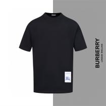 BURBERRY 偽物 Tシャツ ホースロゴパッチ付き シンプルラグジュアリー 2色展開 バーバリー