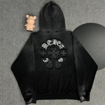 クロムハーツ 偽物 パーカー グラデーション クラッシュ加工 フーディー CHROME HEARTS