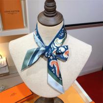 HERMES 偽物 ツイリー スカーフ ペイズリー柄 シルク100% ロングアクセントデザイン エルメス