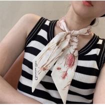  ディオール スーパーコピー スカーフ フローラルボタニカル柄＆ロゴバンド シルクリボン DIOR
