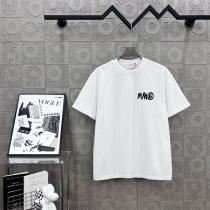 Maison Margiela コピー Tシャツ MM6ロゴ クラシックモノクロデザイン カジュアル マルジェラ