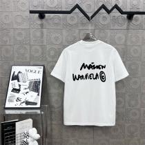 Maison Margiela コピー Tシャツ MM6ロゴ クラシックモノクロデザイン カジュアル マルジェラ