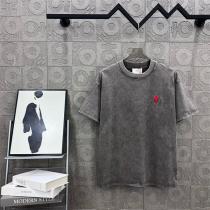  期間限定 Aアミパリス スーパーコピー Tシャツ ハート刺繍ロゴ カラフルコットン トレンド AMI PARIS