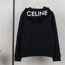 セリーヌ 偽物 パーカー フードロゴ付き ジップアップ カジュアルフーディ お洒落 CELINE