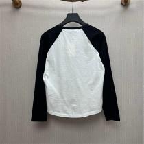 セリーヌ スーパーコピー 長袖Ｔシャツ ラグランスリーブ バイカラーデザイン パリロゴプリント CELINE