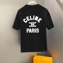 おすすめ CELINE 偽物 Tシャツ セリーヌパリ ロゴ入り バックプリント 半袖 カジュアル セリーヌ