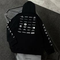 バレンシアガ コピー パーカー 多ロゴプリント ストリート映え抜群 モード系 フーディー BALENCIAGA