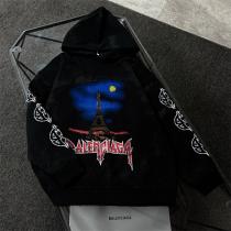 BALENCIAGA スーパーコピー パーカー 夜景プリント 個性爆発 ストリート風デザイン バレンシアガ