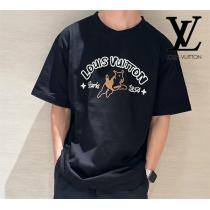2026人気最新ルイヴィトンTシャツコピーLOUIS VUITTON エンブロイダードコットン半袖カジュアルスタイル